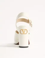 Valentino Fawcette Platform Sandal In Polished Calfskin 100Mm - Image 2